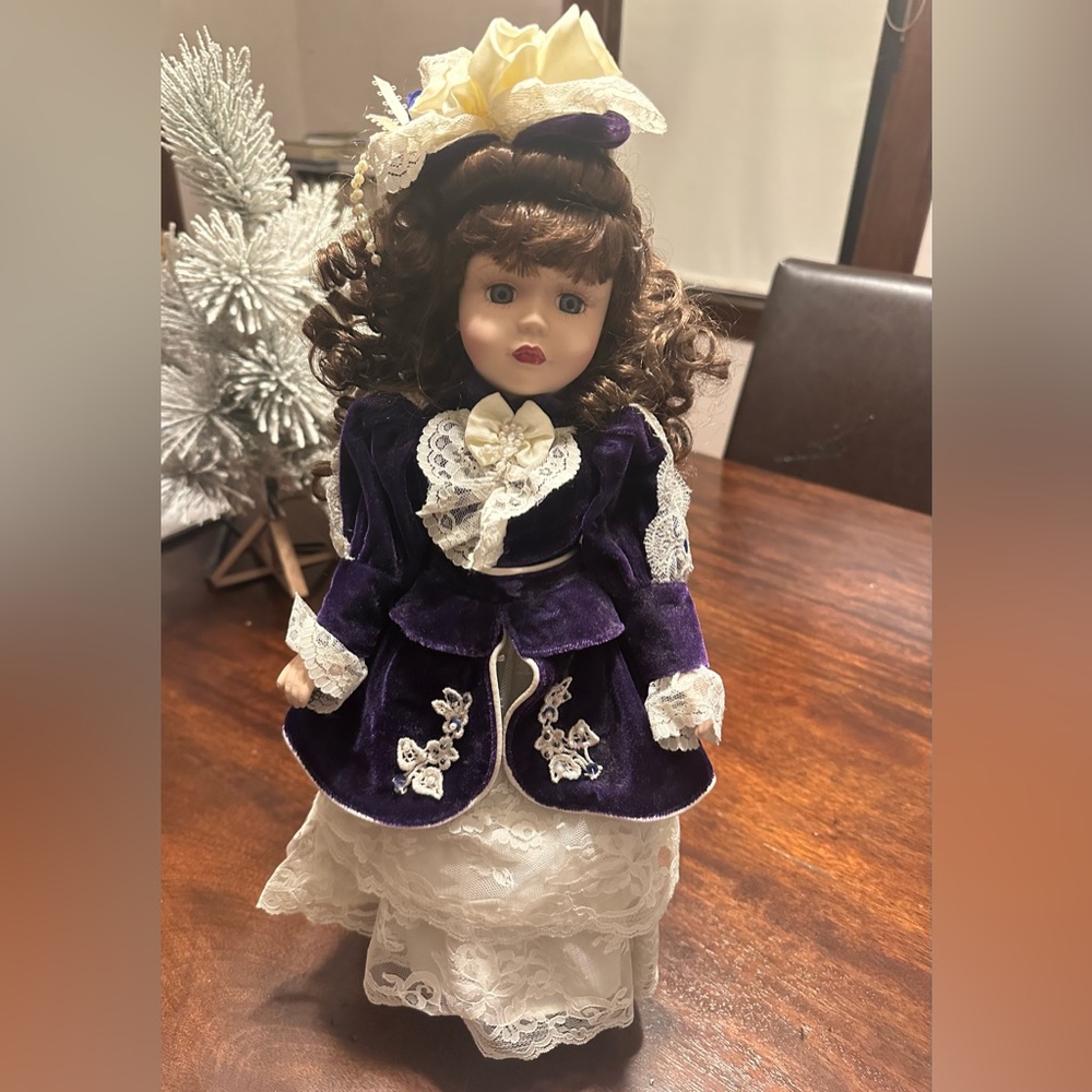 Brass Key Doll, Victorian, Collectible Porcelain Doll